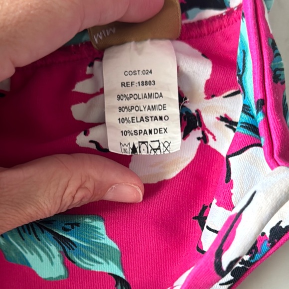 Liquido Floral Pink and White Sports Bra Yoga - Picture 5 of 5